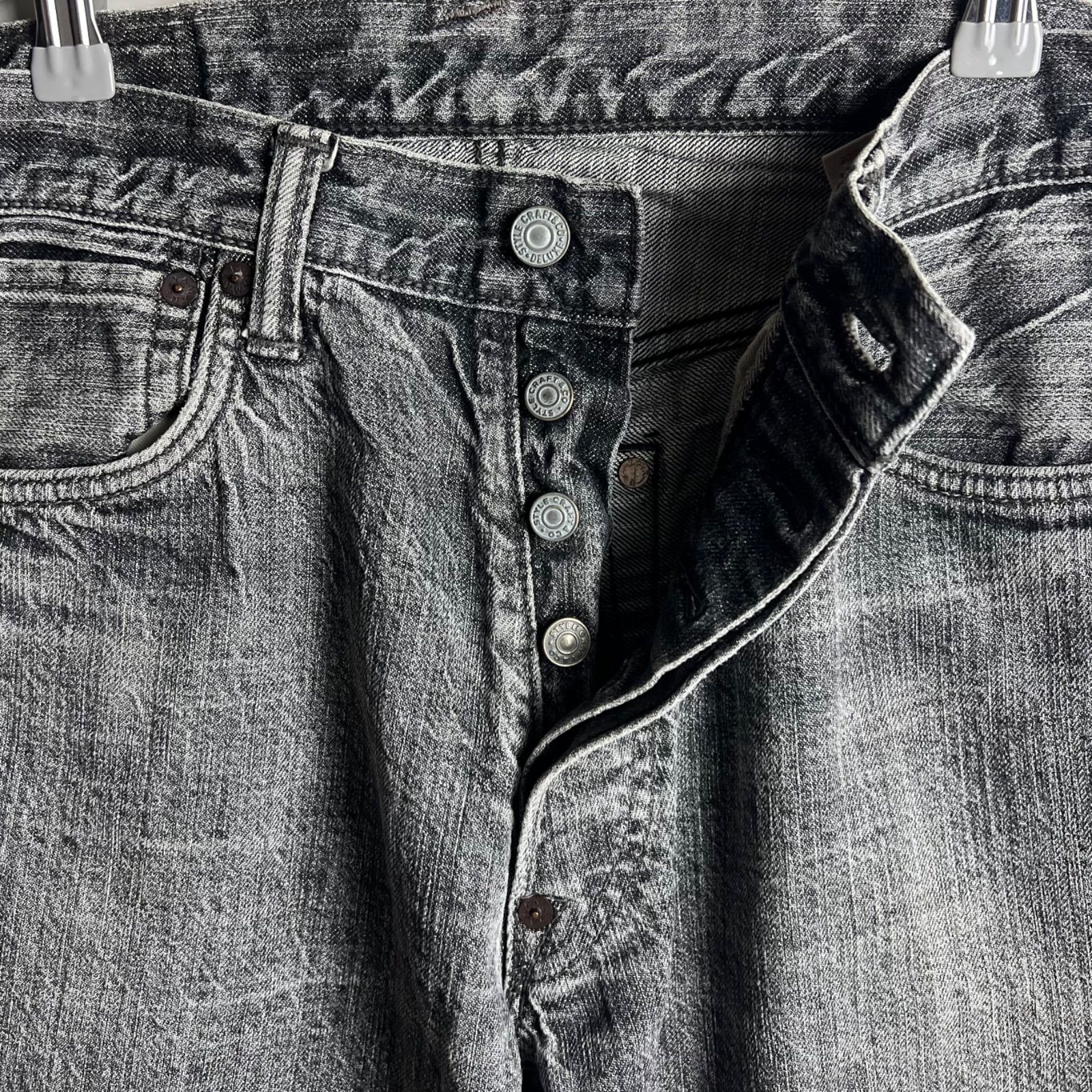 EVISU JAPAN made BLACK denim pants w31 エヴィス エビス ブラック
