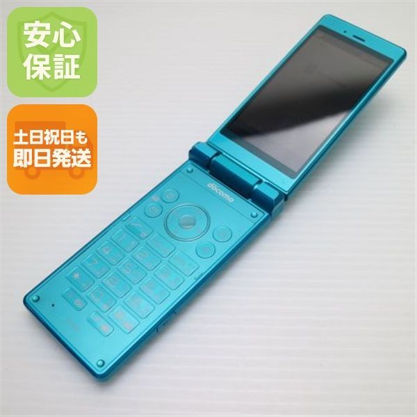美品 SH-06G AQUOSケータイ ブルー グリーン 即日発送 ガラケー