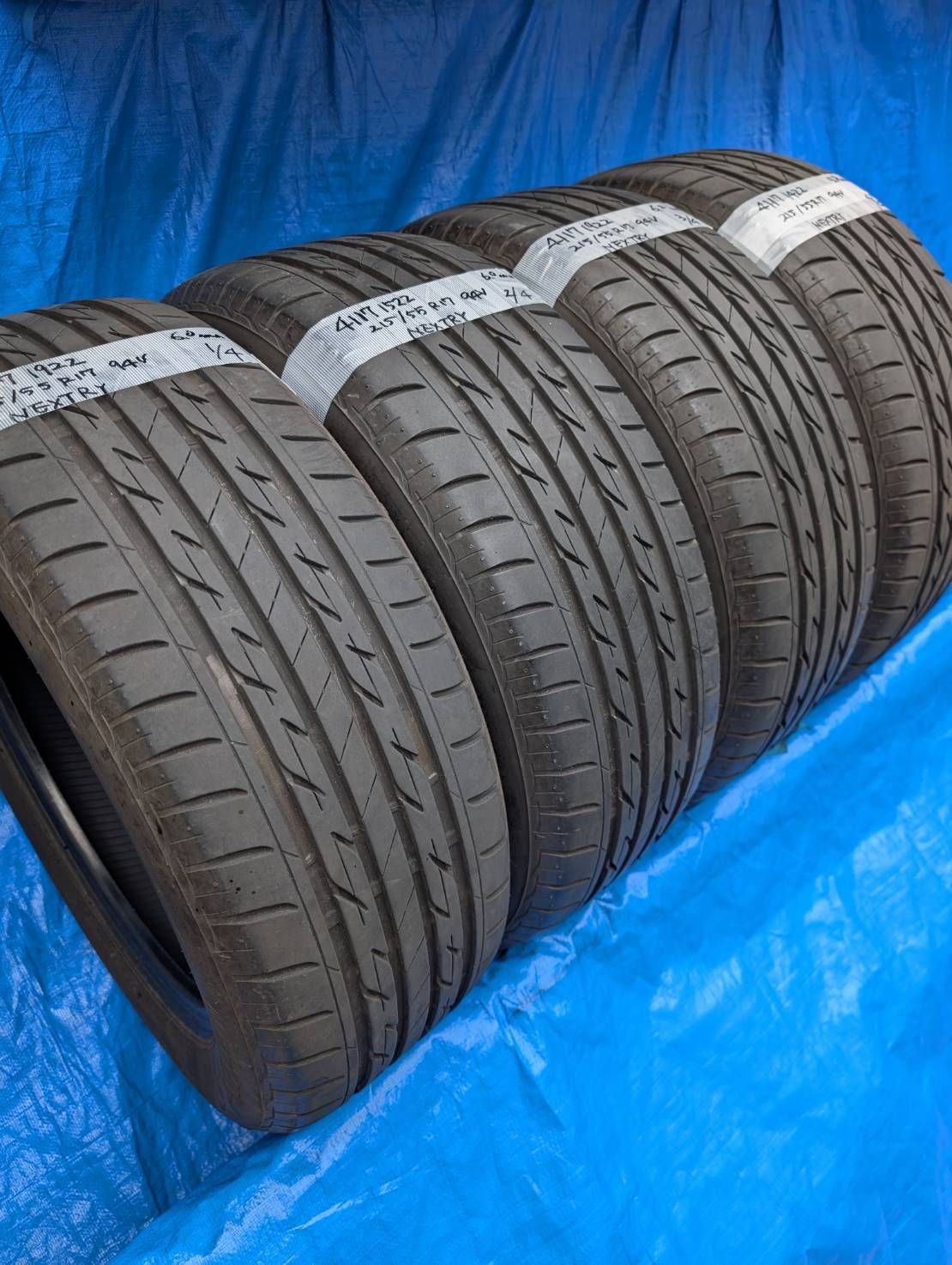 4117）215/55R17 94V BRIDGESTONE NEXTRY 2022年製 4本セット 中古品