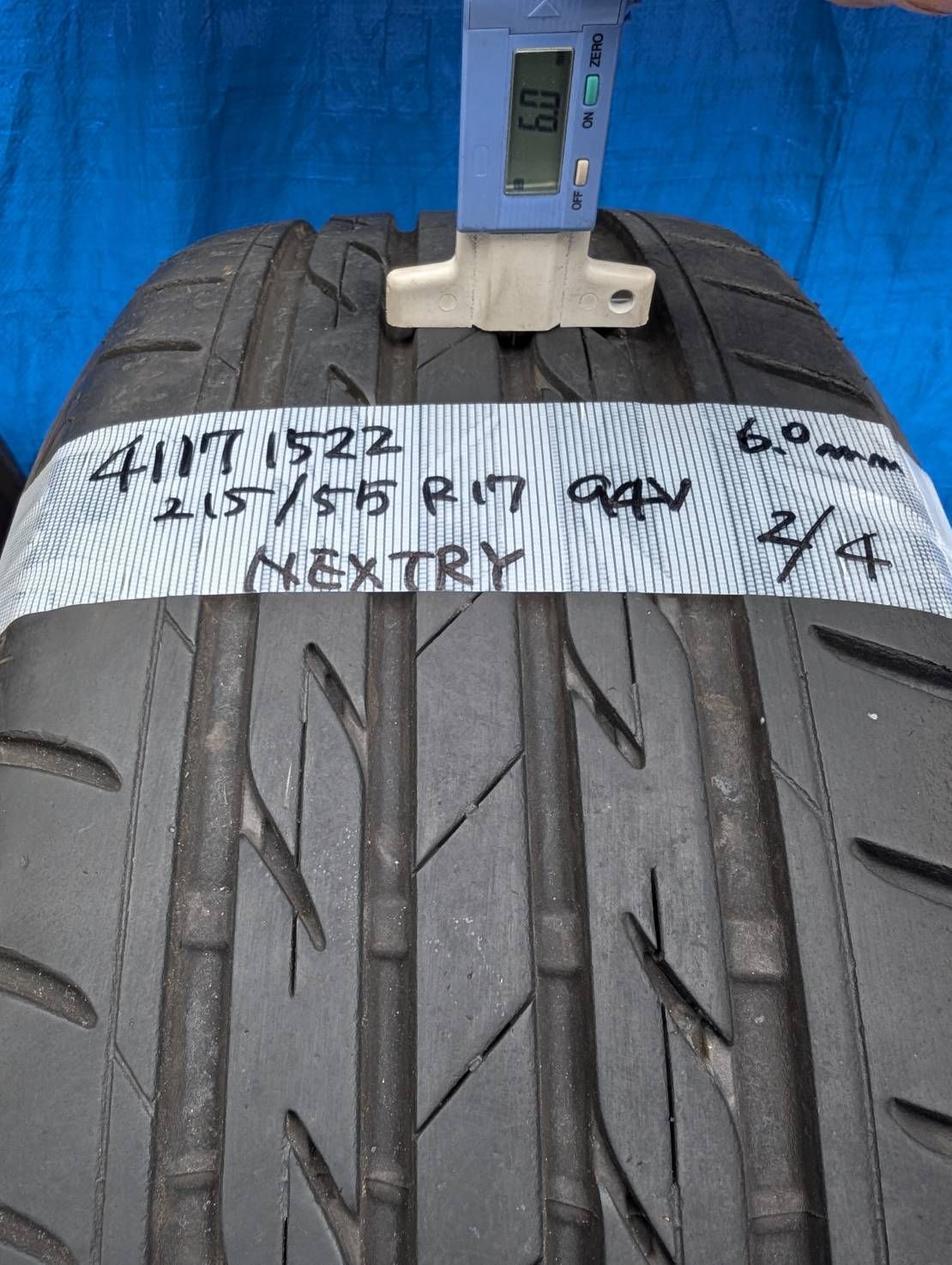 4117）215/55R17 94V BRIDGESTONE NEXTRY 2022年製 4本セット 中古品