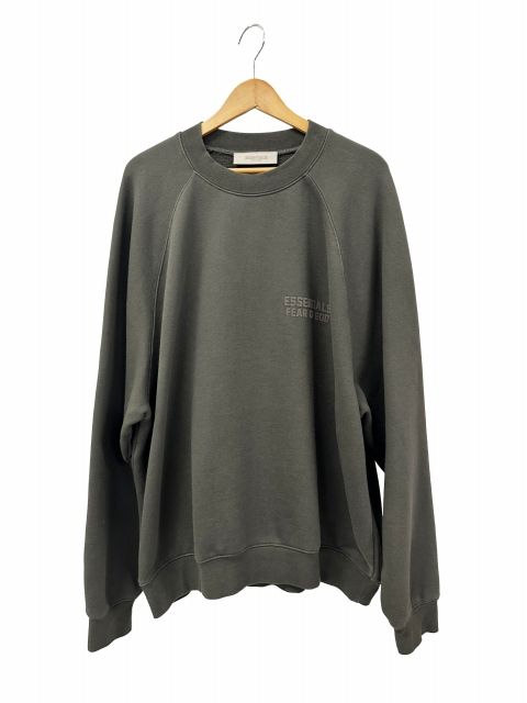 エフオージー エッセンシャルズ FOG ESSENTIALS ロゴ モックネック スウェット トレーナー XL グレー ブランド古着ベクトル 中古☆AA★260528