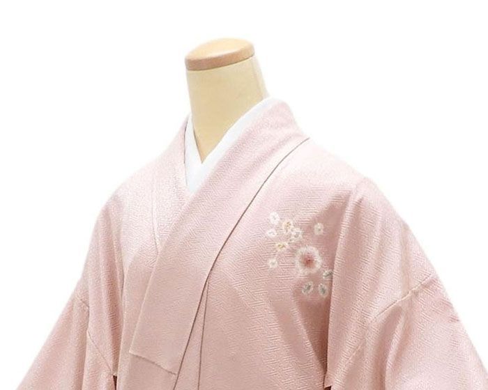 単衣 訪問着 新品 仕立上がり 正絹 匹田 花 小難あり 身丈165.5cm 裄丈