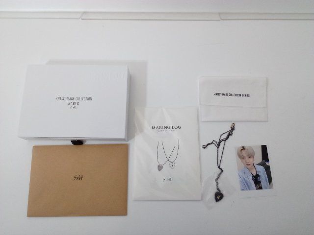 BTS SUGA ARTIST MADE COLLECTION GUITAR PICK NECKLACE BLACK