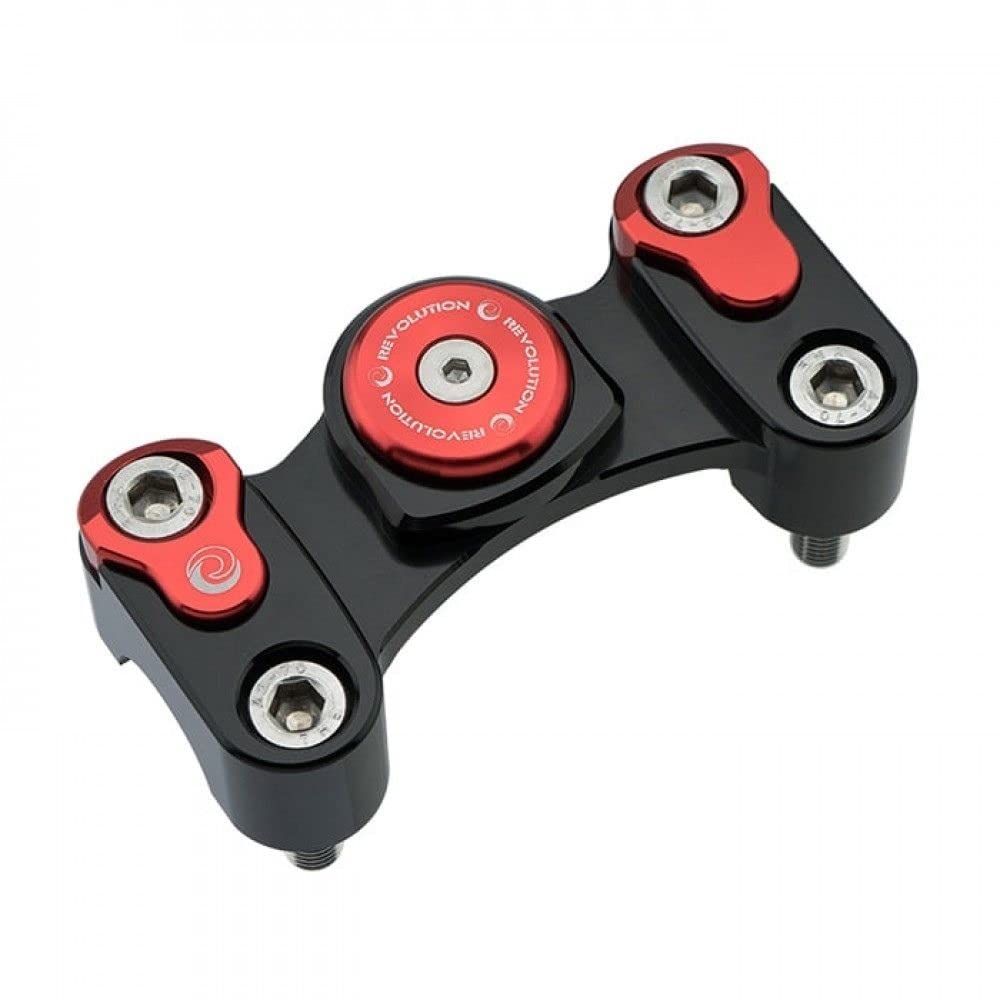 新品 Revolution グロム/Monkey /CT125共通ハンドルバー取り付けクランプCT125 MSX125 Grom Monkey125 Handlebar Mount Clamp 22mm Revolution (Red レッド)