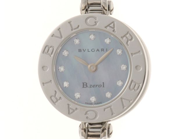 BVLGARI ブルガリ B-zero1 BZ22S 腕時計 ステンレス ブルーシェル12PD文字盤 レディース【中古】473