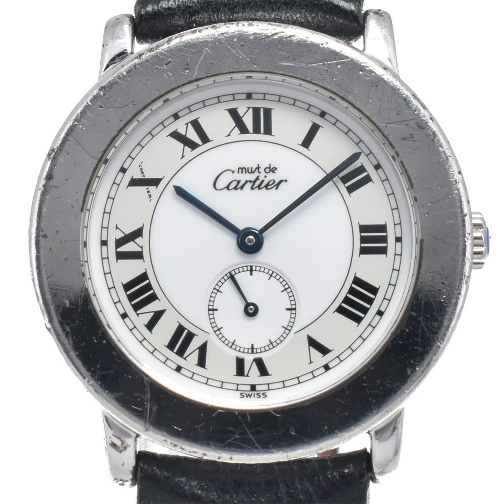 カルティエ CARTIER W1006718 マストロンド ホワイト/ベージュ クォーツ レディース 腕時計 J#148001