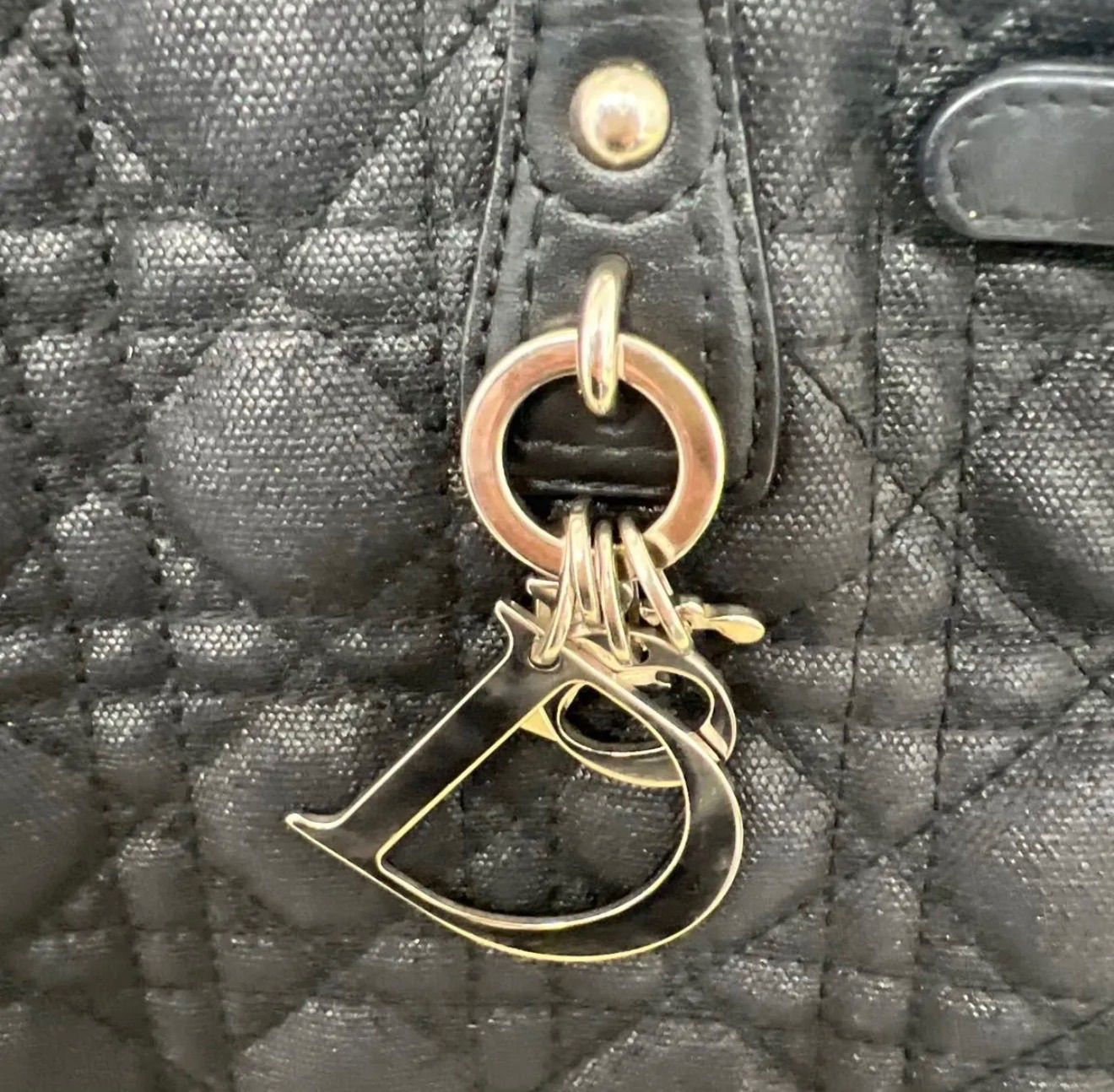 Christian Dior レディディオール カナージュ トートバッグ ブラック 