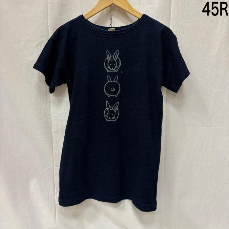 フォーティーファイブアールピーエム 藍染Tシャツ うさぎ インディゴ