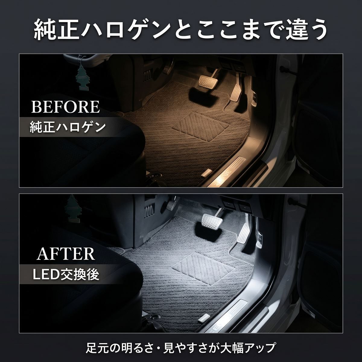 ランドクルーザー 300系 LED フットランプ インナーランプ 車内灯 簡単