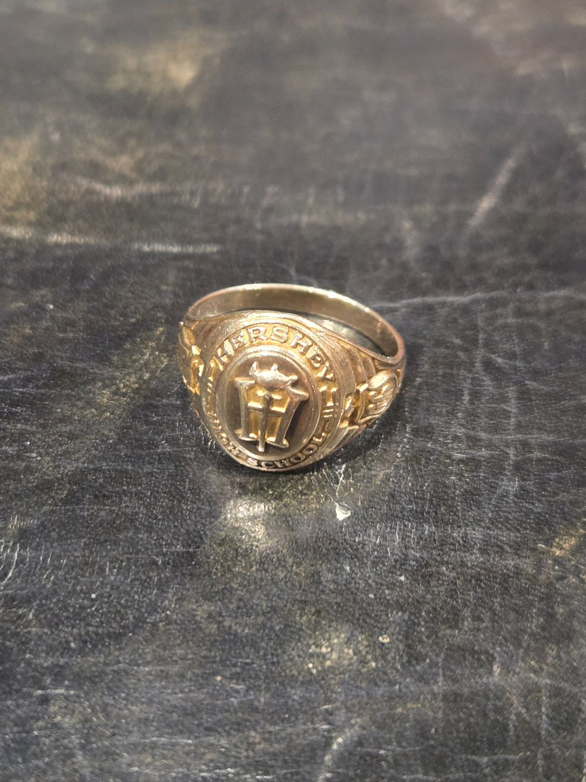 1940's　10K School Ring　SIZE : 15.5号　ヴィンテージ　リング　カレッジリング　ゴールド　金　50s 40s 60s