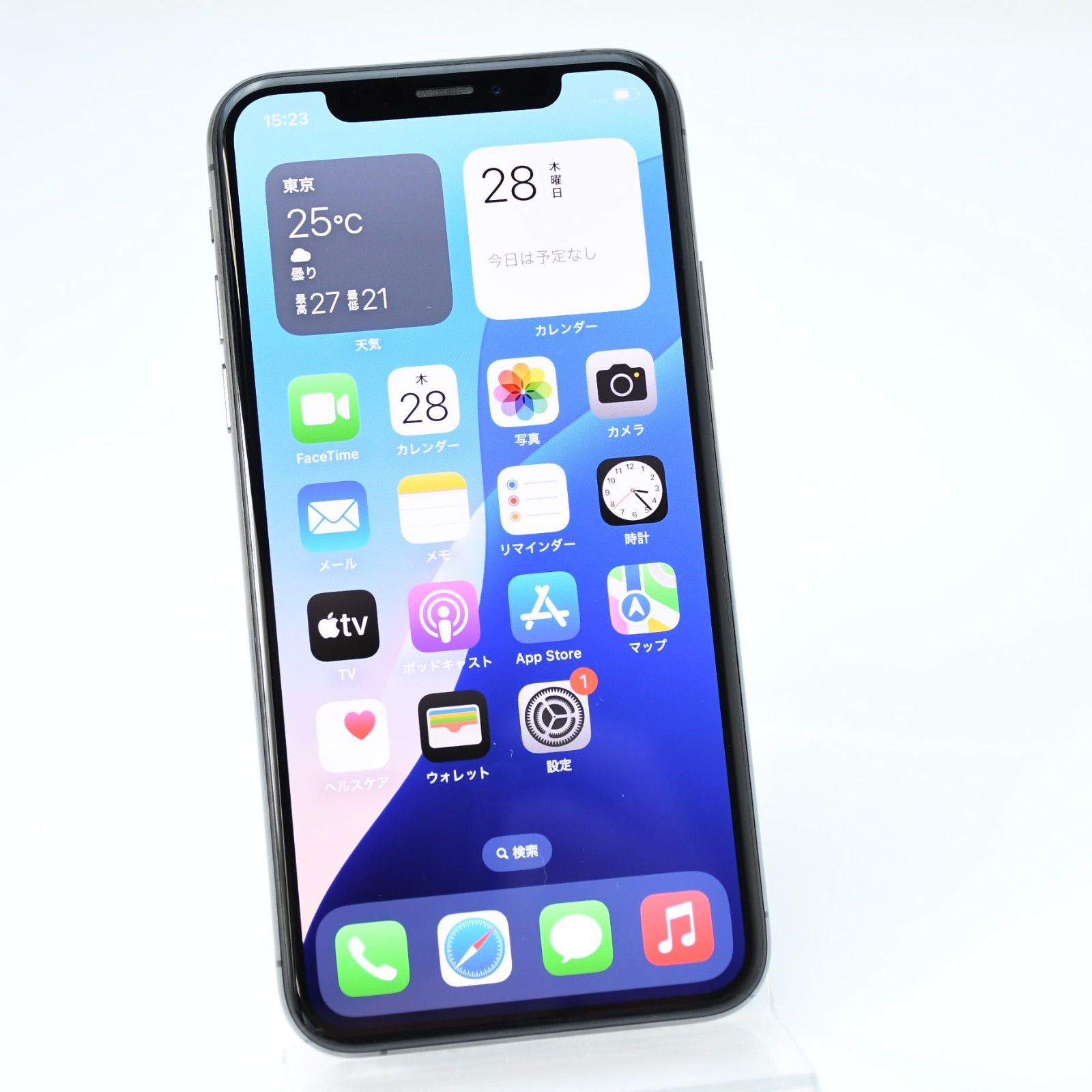 液晶美品＊純正バッテリー83％】SIMフリー iPhone XS 64GB スペース