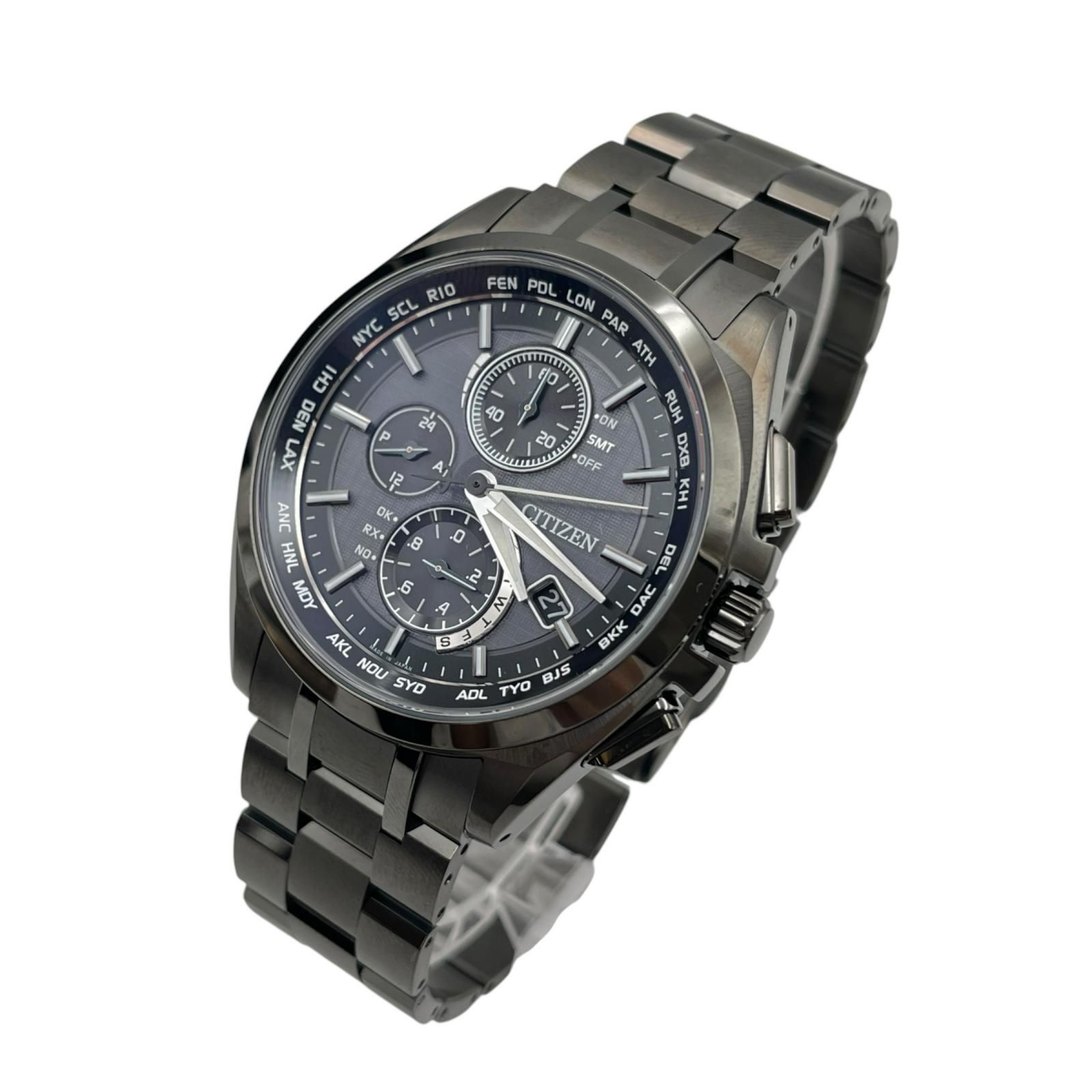 シチズン CITIZEN 腕時計 アテッサ ブラックチタン AT8044-56E チタン