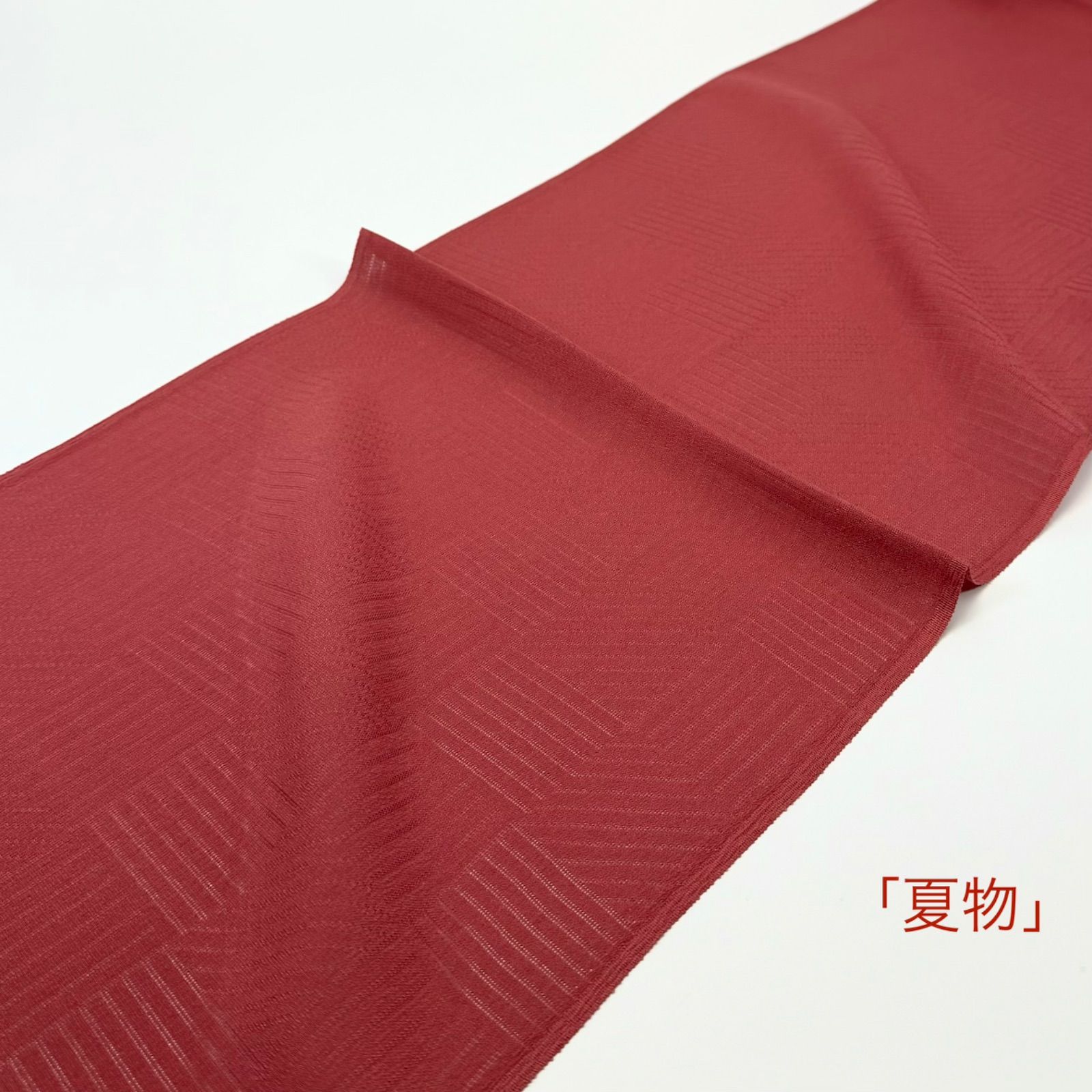 「夏単衣」　帯揚げ　渡敬　変わり絽　無地　0987