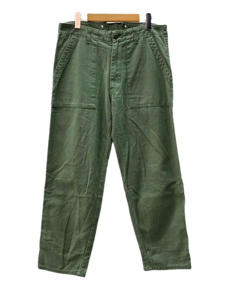 アーバンリニューアル Urban Renewal US ARMY OG-107 Baker Pants ベイカー パンツ ジップアップ リメイク 再構築 ミリタリー 緑 無地 ボトムスその他 カーキ サイズW31L31 104MB-556