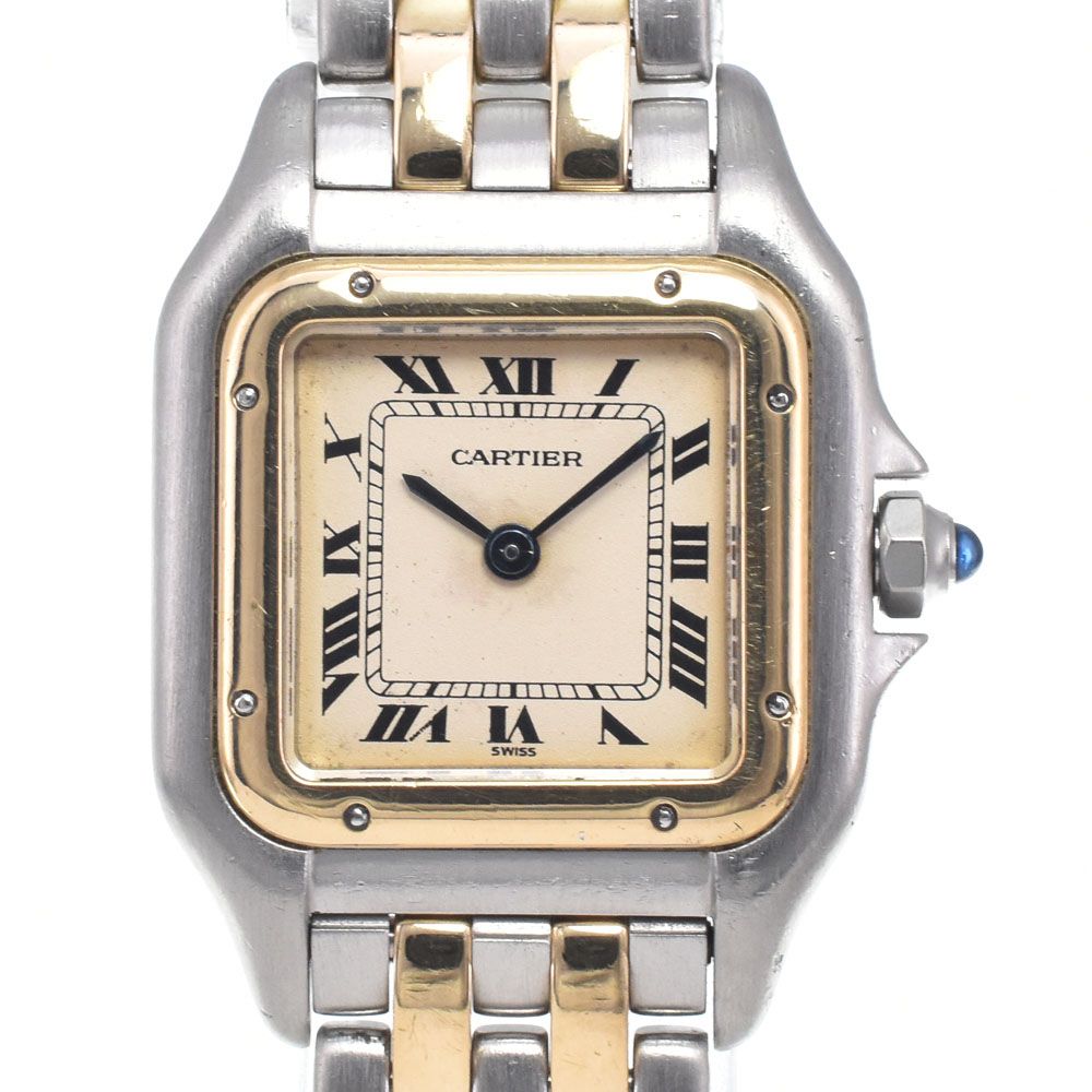 カルティエ CARTIER 84083242 パンテールSM ベージュ クォーツ レディース 良品 腕時計 J#147320