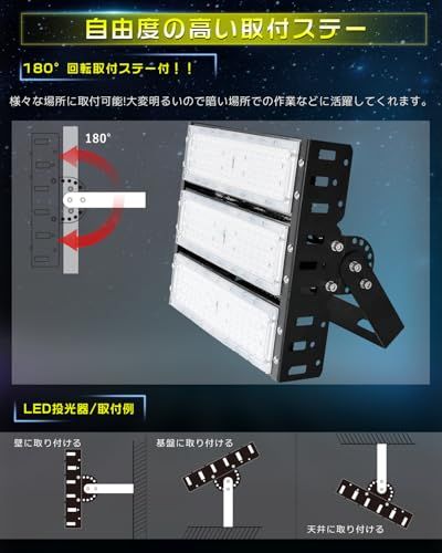 【驚異の明るさ30000lm！】LED投光器 屋外用 明るい 150W 水銀灯1500W相当 30000LM 投光器 屋外 防水 LED作業灯 ワークライト ライト コンセント IP65 豪雨対応 投光機 高天井照明 室外 アウトドア照明 看 aaed467c