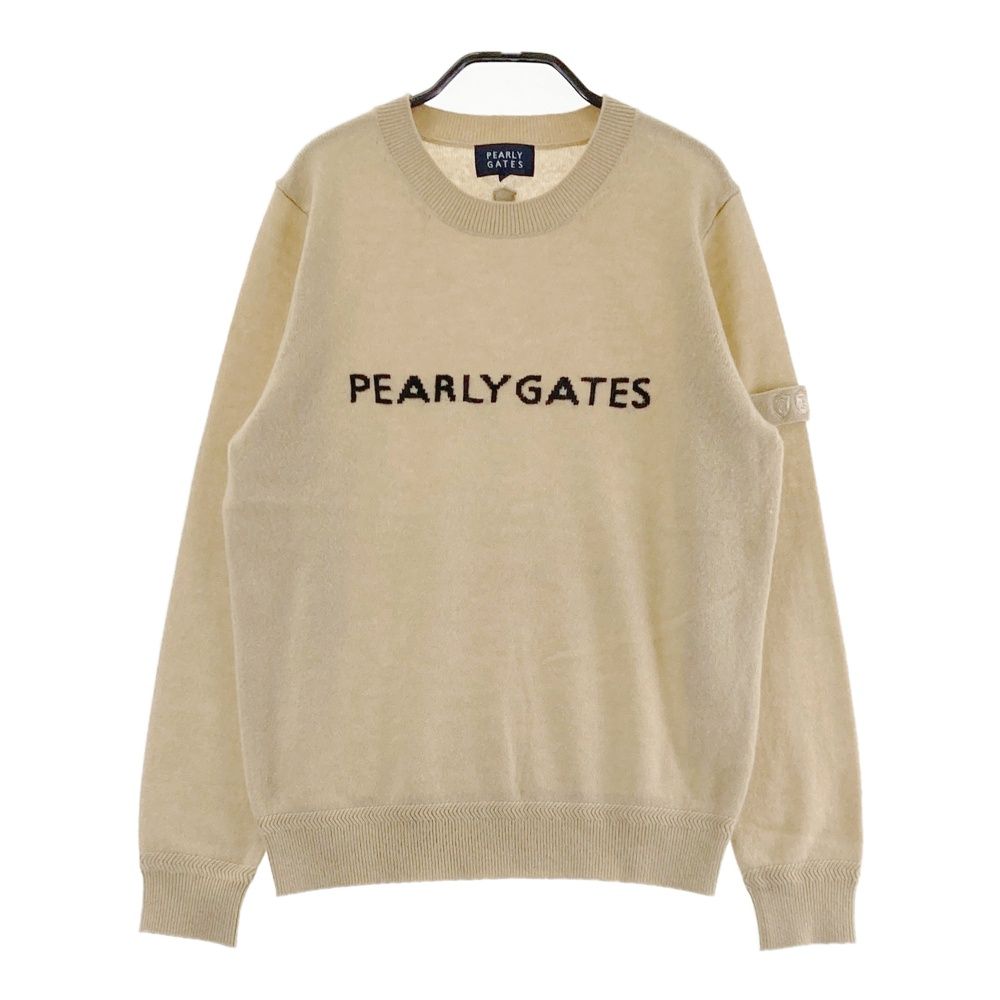 サイズ：0 PEARLY GATES パーリーゲイツ  カシミヤ 長袖ニットセーター  ベージュ系 [240101622409] ゴルフウェア レディース ストスト サイズ：0 PEARLY GATES パーリーゲイツ カシミヤ 長袖ニットセーター