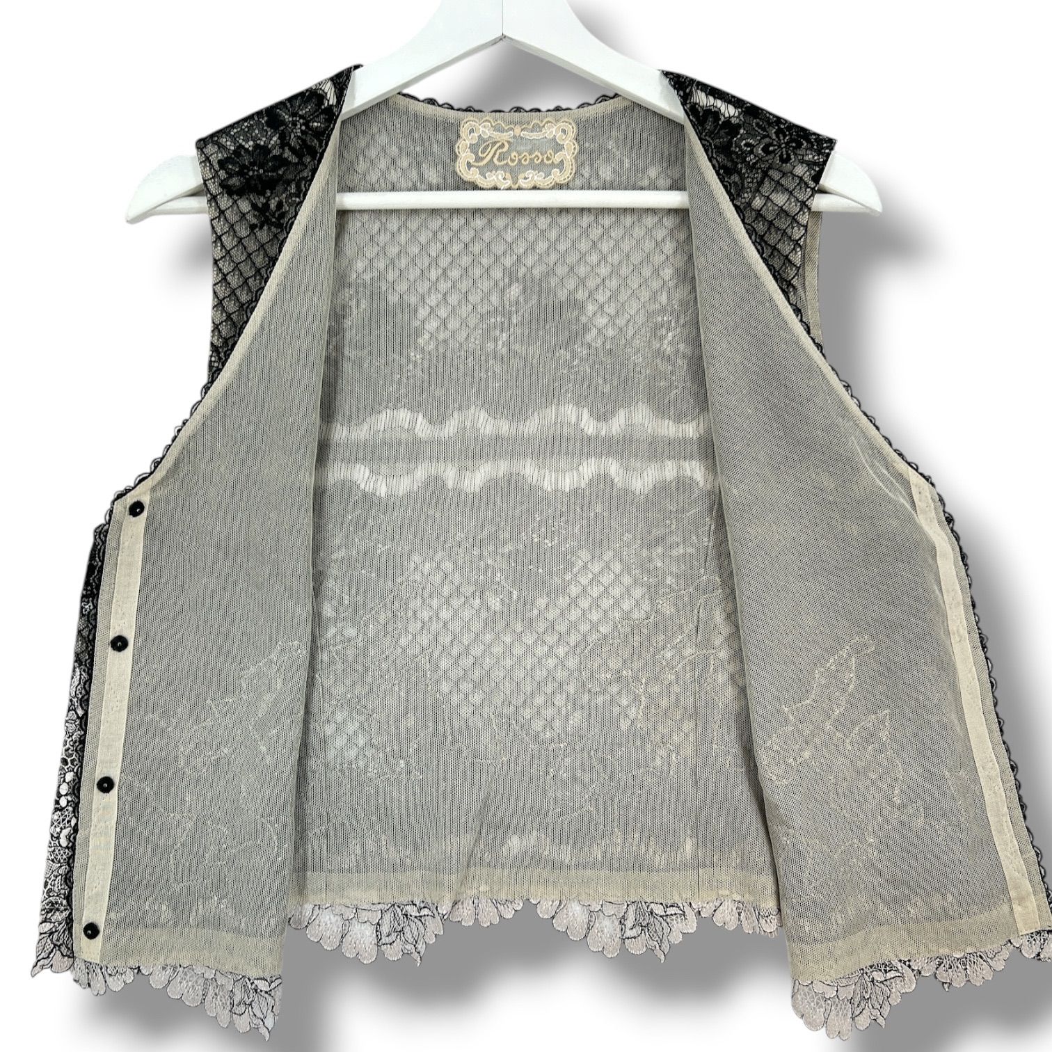 import Rossa インポートロッサ レース刺繍ベスト ジレ ベスト レース