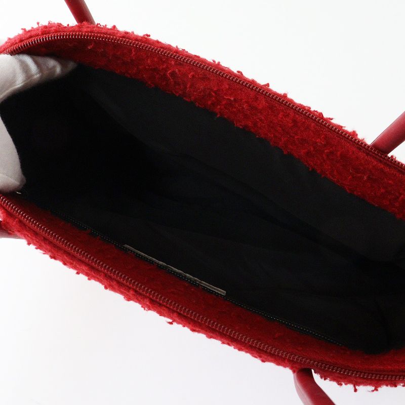90s Archive MIUMIU MELTON SQUARE BAG ｜RED ミュウミュウ アーカイブ
