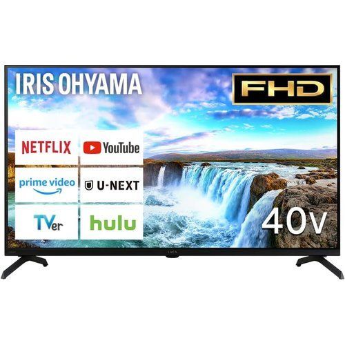 アイリスオーヤマ TV Google液晶TV 40インチ Wチューナー搭載 ネット動画サービス対応 LT-40FGX-F1 ブラック
