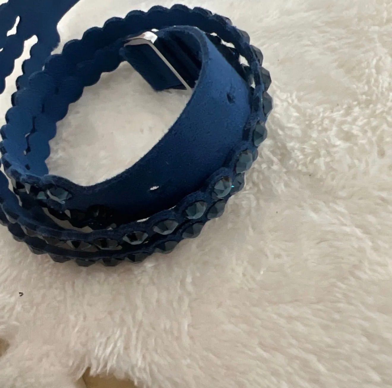 SWAROVSKI スワロフスキー クリスタル ブレスレット ブルー 箱付き 