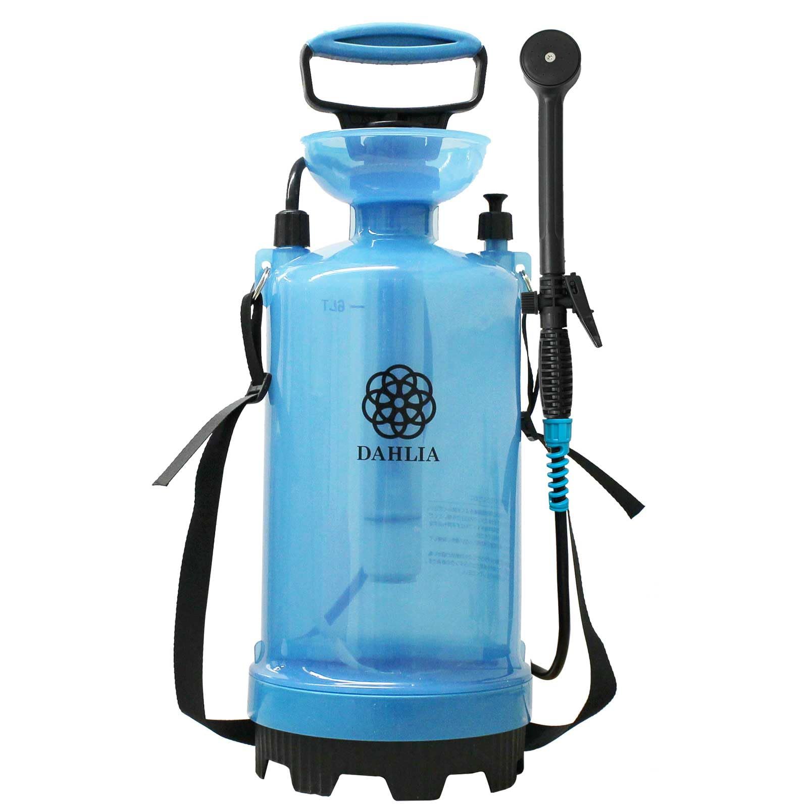 マルハチ産業(Maruhachisangyou) ポータブルシャワー クリアタンク 6L ブルー 電池 電源不要 手動 加圧式 蓄圧式 簡易シャワー レジャー キャンプ アウトドア サーフィン 海水浴 洗車 ガーデニング ペットシャワー 軽量 携帯用 屋外 t