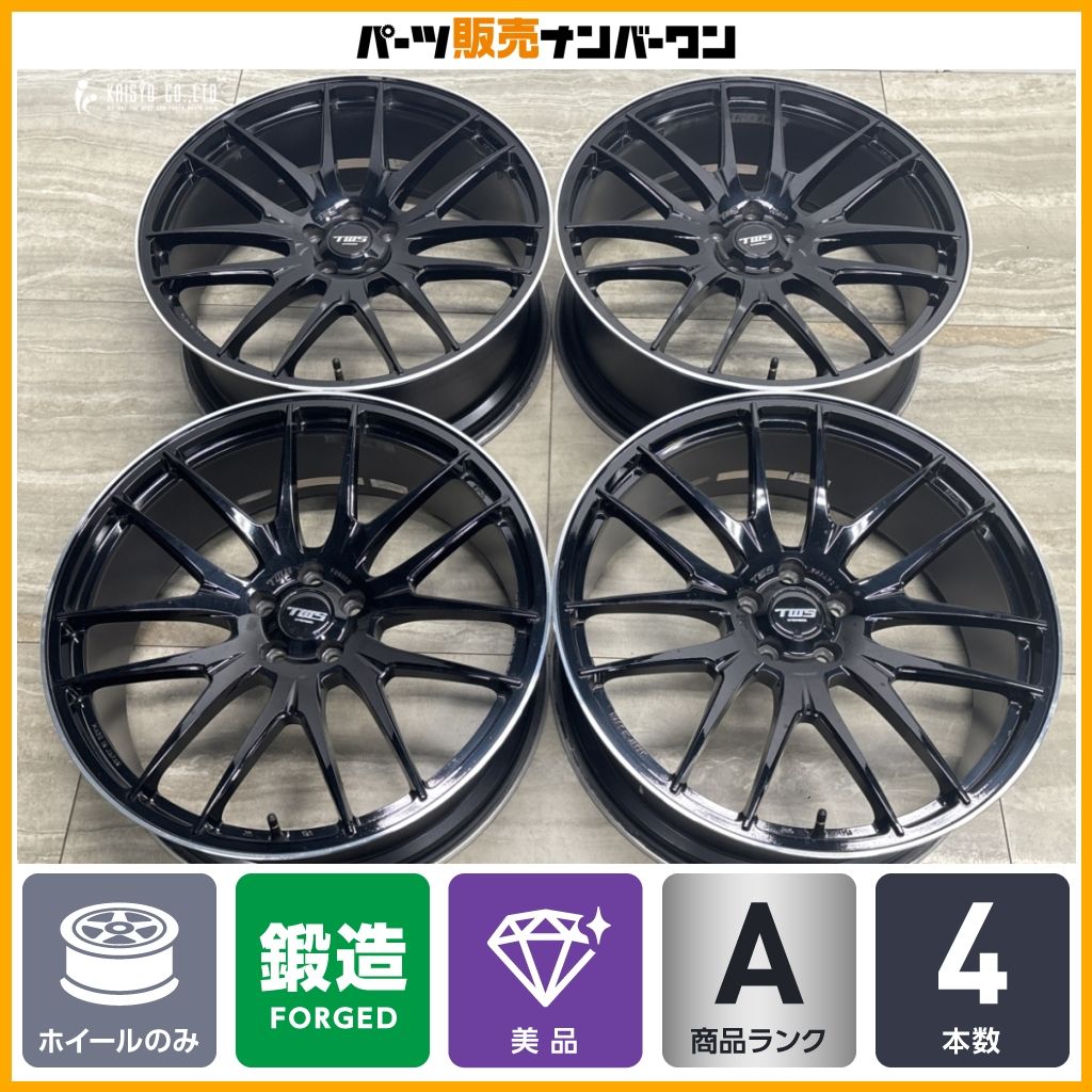 【鍛造 美品】TWS Expur EX-fL 22in 9J +38 PCD114.3 ハブ径60mm レクサス トヨタ 専用設計 平座ナット対応 NX RX ハリアー アルファード