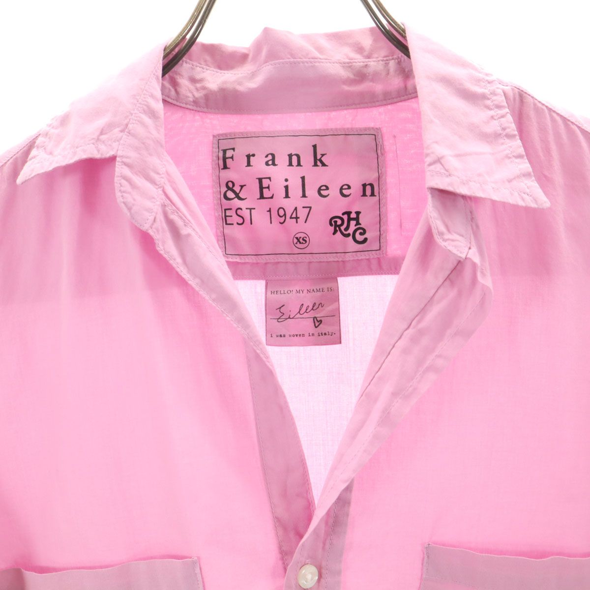 【美品】フランク&アイリーンEileen コットンスキッパーシャツ 米国 春色 Frank&Eileen フランクアンドアイリーン USA製 長袖 スキッパー シャツ