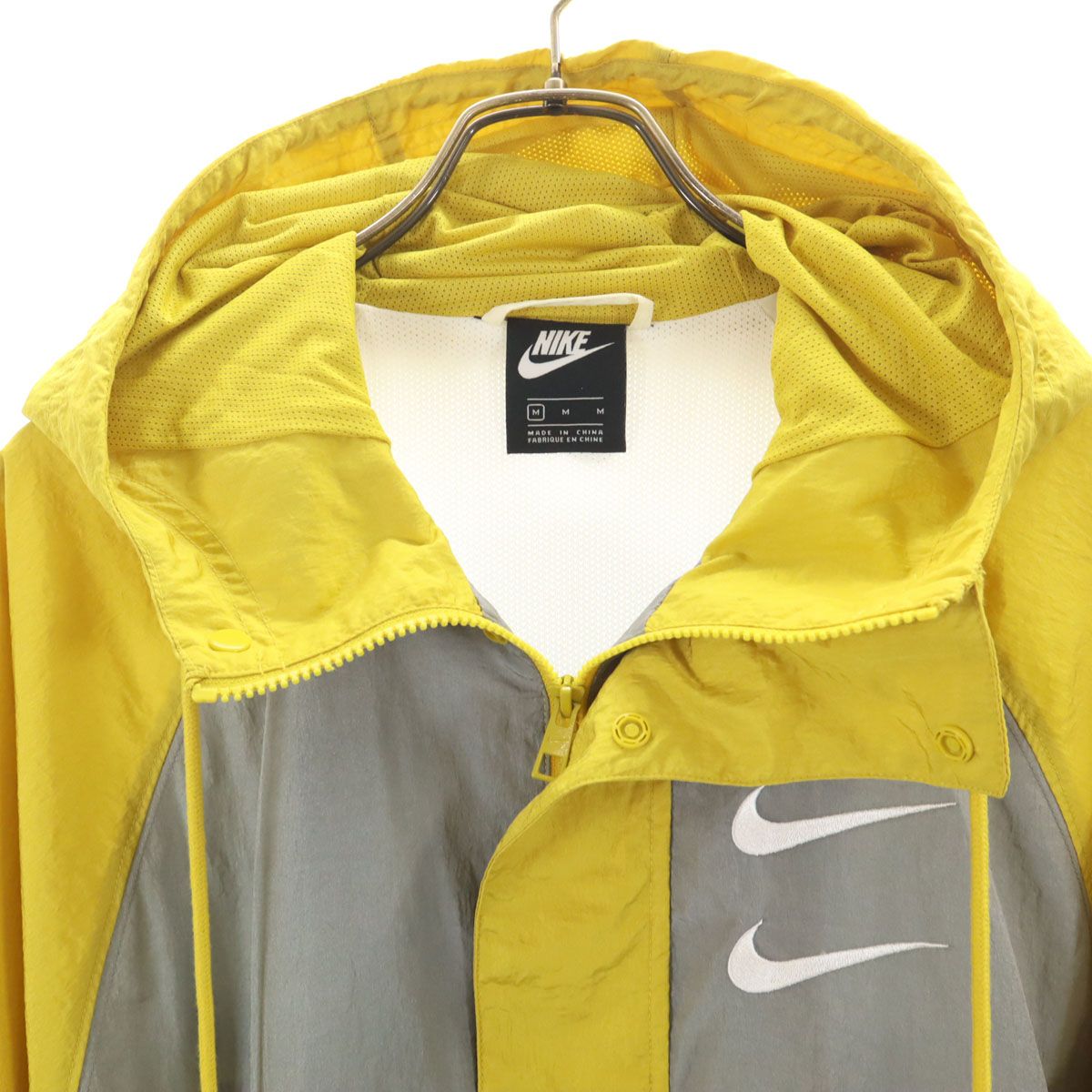 NIKE ナイキ ビックスウォッシュ ナイロンジャケット M イエロー系 裏