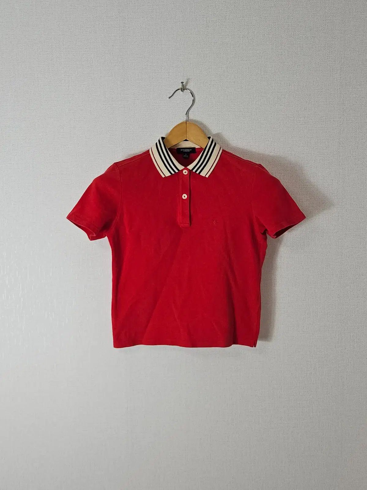 バーバリー BURBERRY 半袖 カラーTシャツ ポロ クロップド レディース S (正規品)