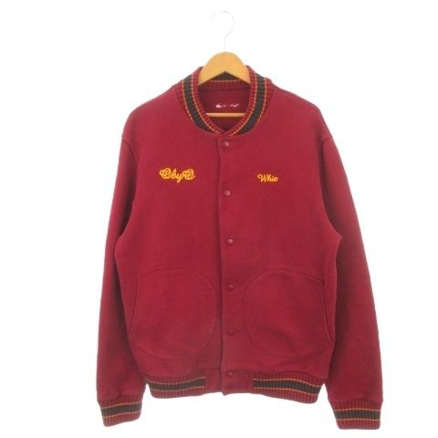 アディダスオリジナルス adidas originals obyo KZK × ウィズリミテッド WHIZ LIMITED スウェットスタジアムジャケット 2XO 赤 レッド 長袖 リブ襟 刺繍 P60009 /AH39 ■GY03