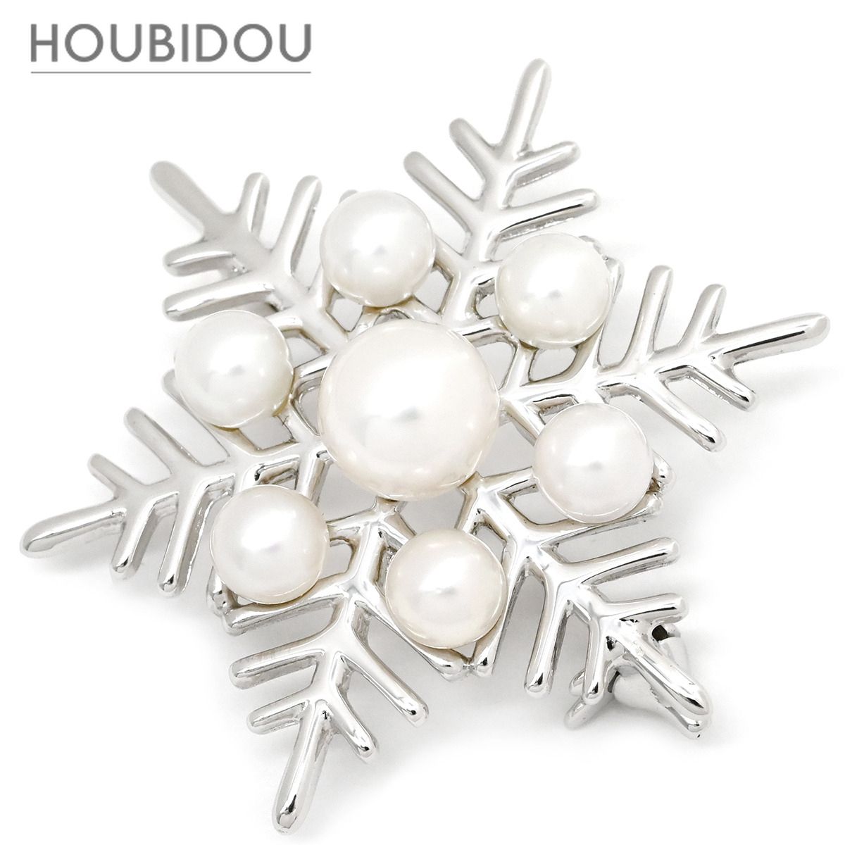 ミキモト MIKIMOTO ブローチ あこやパール パールホワイト×シルバー 白