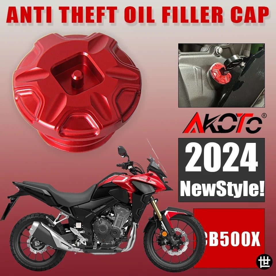 ホンダ CB CB500F CB500 X/F 2023 2024+ 用 オートバイ防止オイルフィラーキャップアクセサリー エンジンオイルプラグカバー