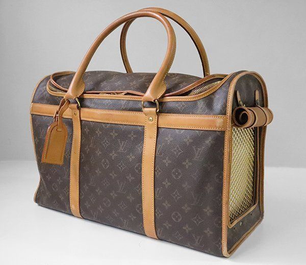 LOUIS VUITTON ◆ モノグラム サックシャン50 ペットキャリー 移動バッグ 小型犬用キャリーバッグ ブラウン ルイヴィトン ◆R2-1