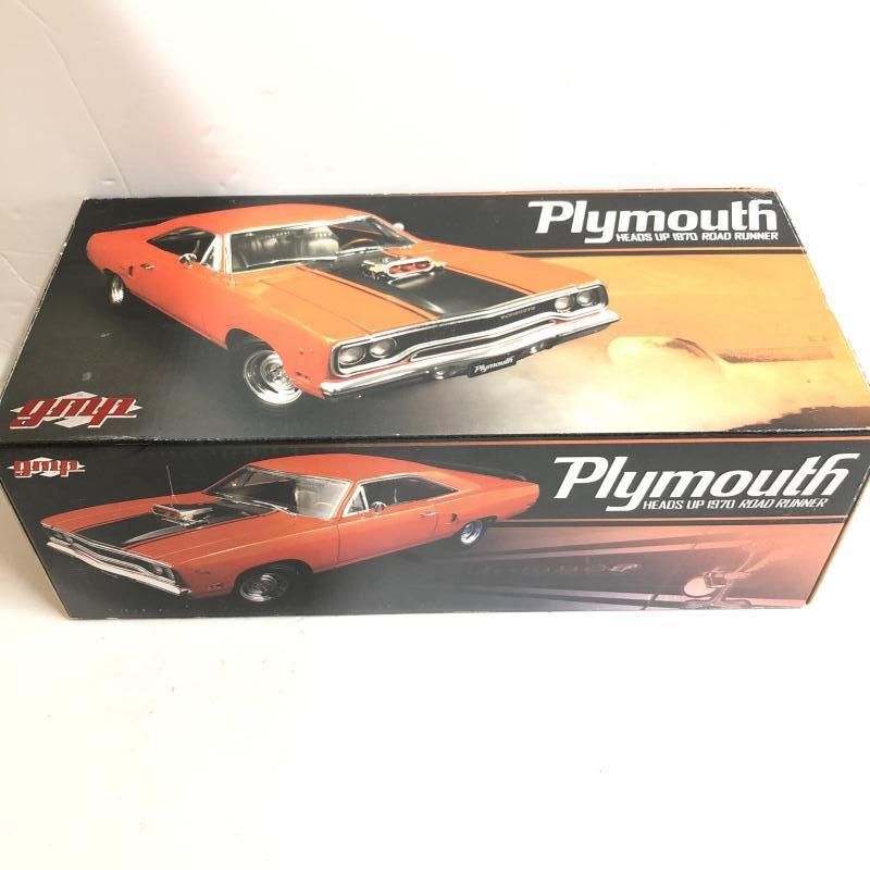 【中古】開封・キズ箱ｲﾀﾐ)1/18 ジーエムピー スーパーチャージド HEMI ロードランナー 1970 (オレンジ)[69]