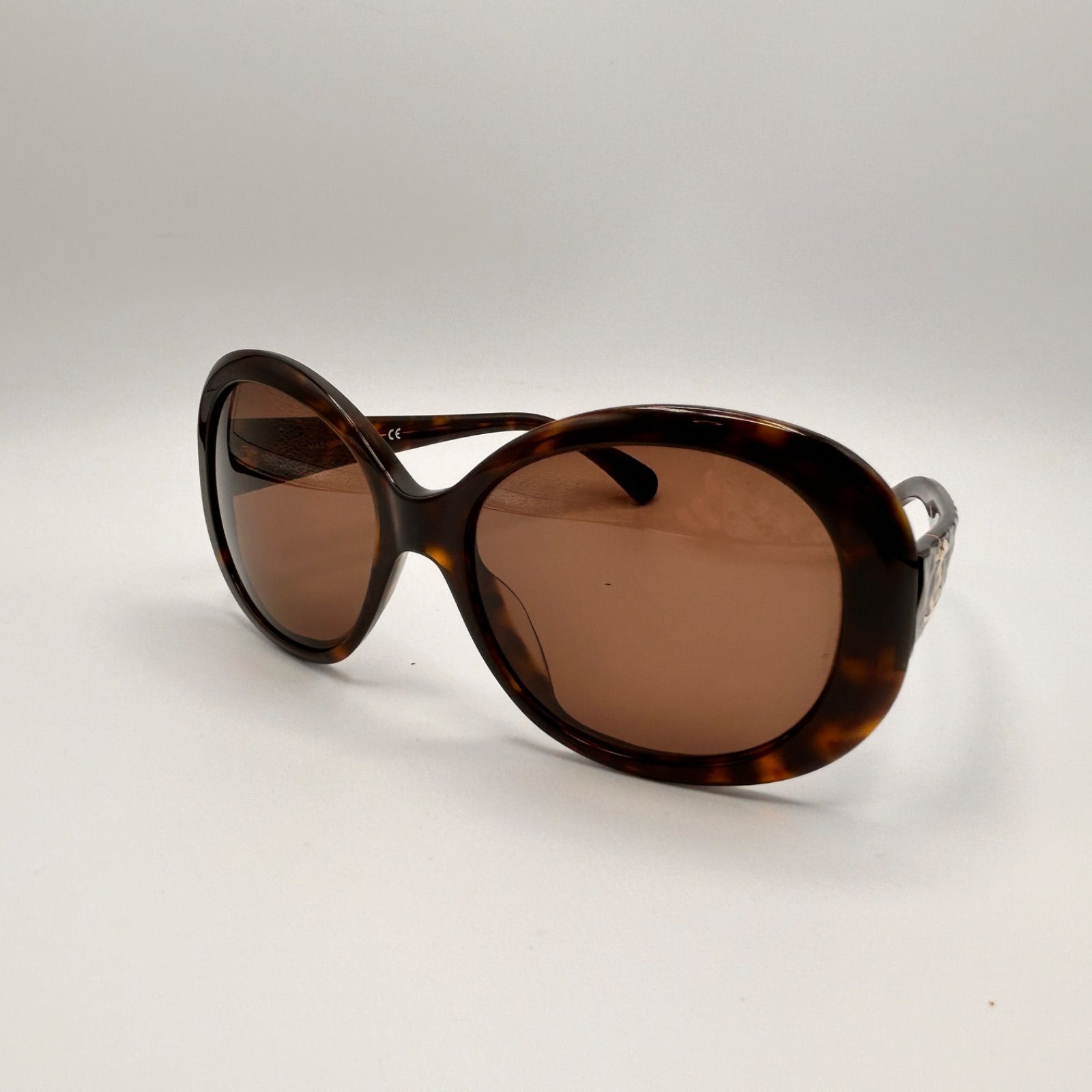 【美品】CHANEL シャネル 5186-A c.714/3G ココマーク サングラス べっ甲柄 ブラウン レディース イタリア製