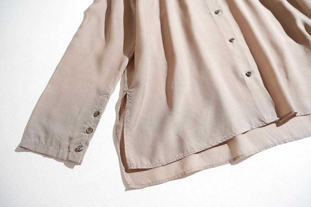 361h*美品 24AW Conte コンテ キュプラシルク シアーシャツ - メルカリ