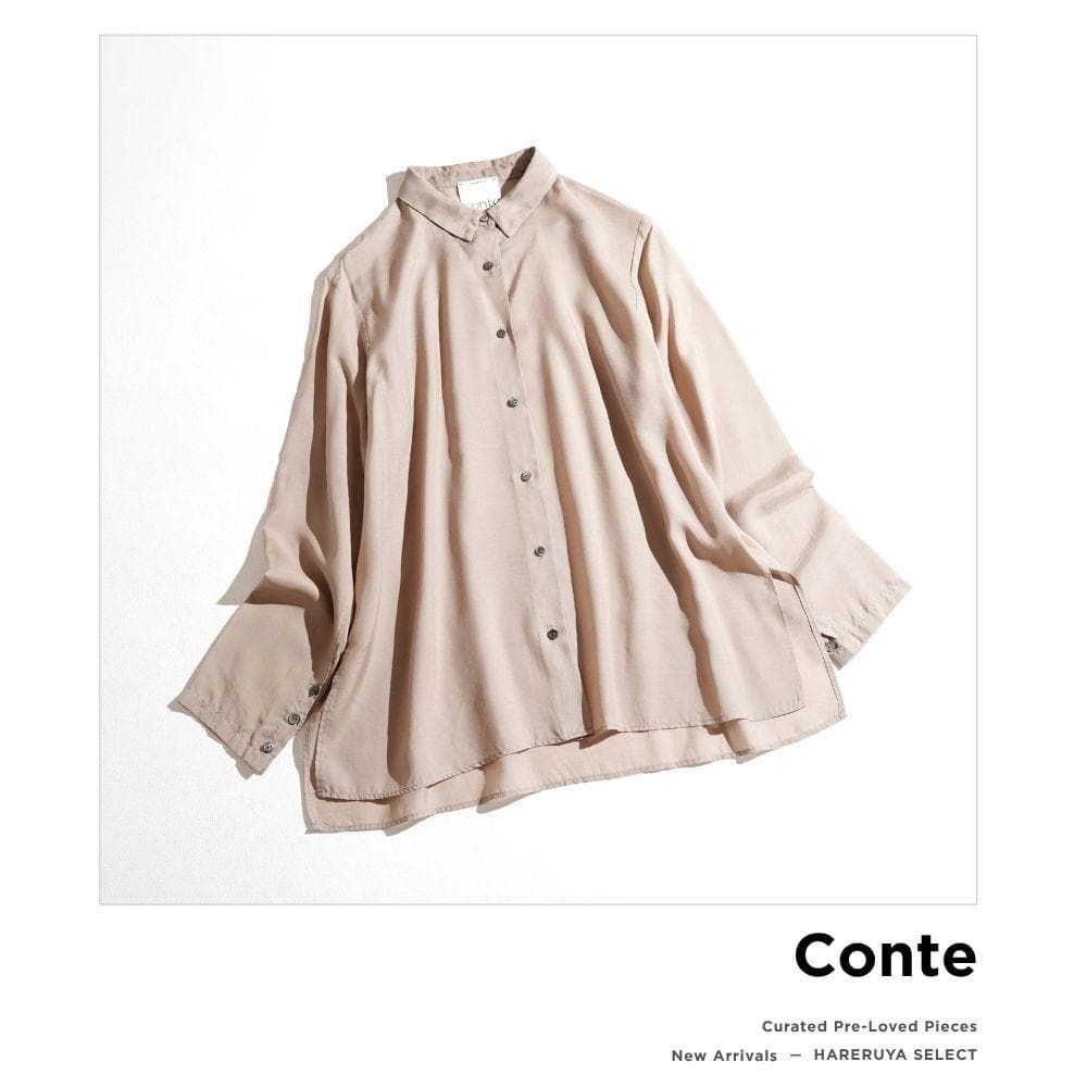 361h*美品 24AW Conte コンテ キュプラシルク シアーシャツ - メルカリ