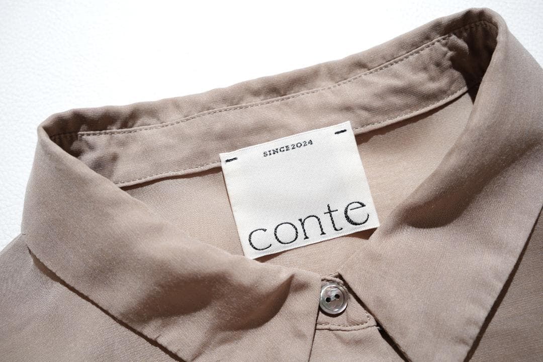 361h*美品 24AW Conte コンテ キュプラシルク シアーシャツ - メルカリ