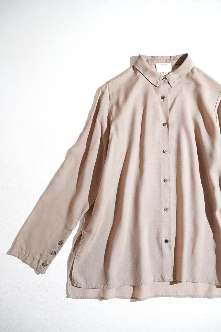 361h*美品 24AW Conte コンテ キュプラシルク シアーシャツ - メルカリ