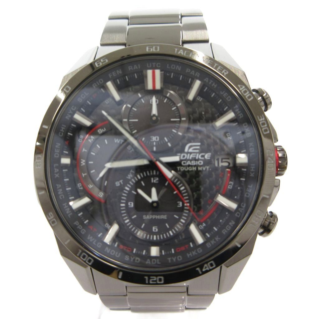 カシオ CASIO EDIFICE 腕時計 ウォッチ ソーラー 電波 アナログ デイト 黒 ブラック EQW-A2000DC-1AJF /FF