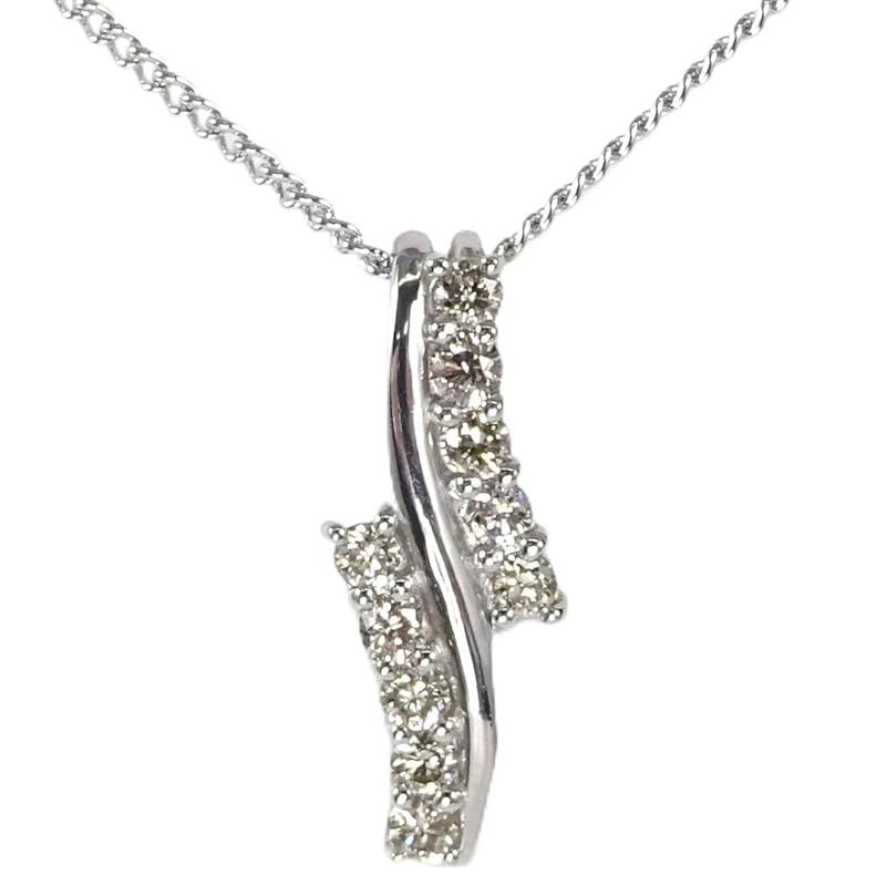 [あなたと私の宝石箱] プラチナスイートメモリーダイヤモンド ネックレス ペンダント 0.3ct SV45cmチェーン付 4124TOP 【ギフトラッピング済み】 宝石鑑別書付