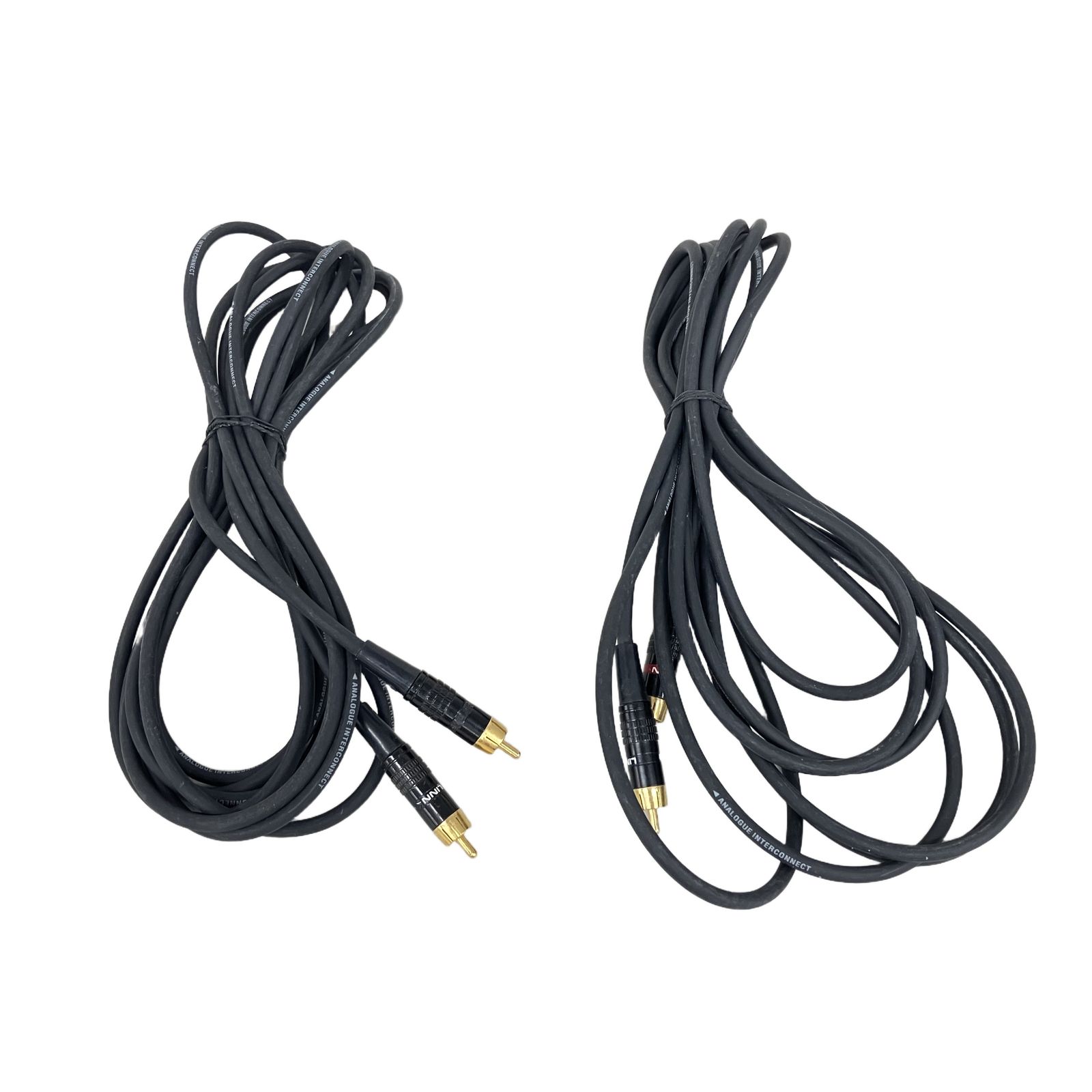 Linn ANALOGUE INTERCONNECT 4.5m RCAケーブル 赤 黒 2本セット ジャンク K11298480