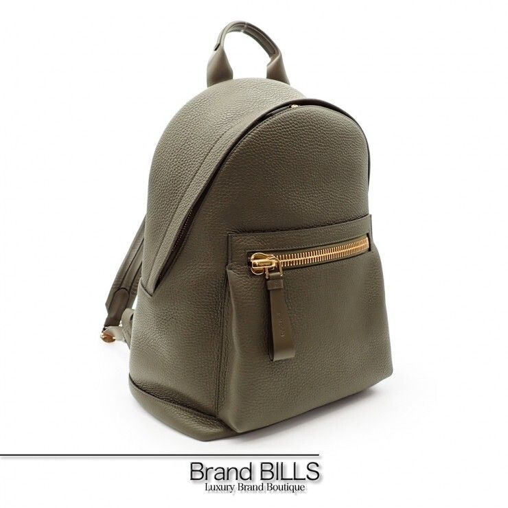 未使用品 TOM FORD トムフォード バックリー バックパック リュックサック H0397-LCL213S カーフ カーキ メンズ