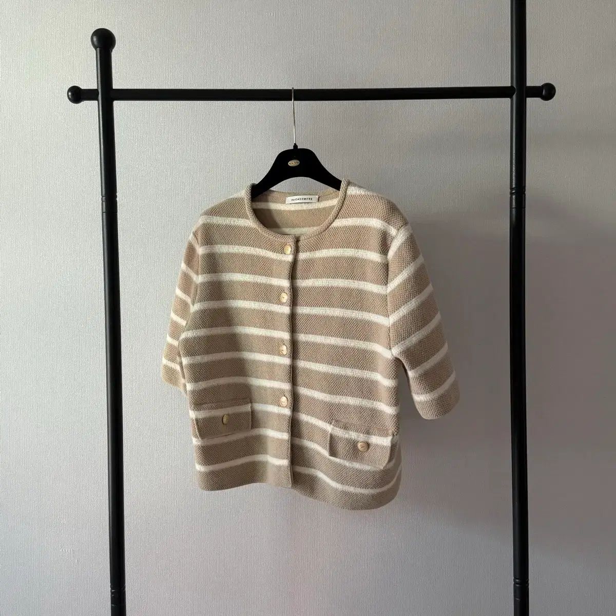 2023年 The HANDSOME the CASHMERE ストライプ カシミア ニット カーディガン