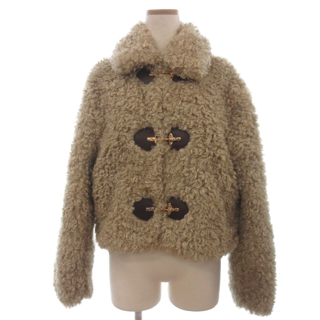 ザラ ZARA 美品 フェイクファージャケット トグルボタン 長袖 XS