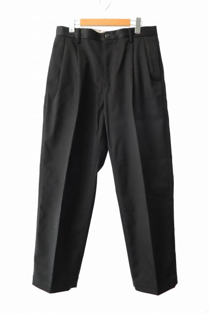 ワコマリア WACKO MARIA DOUBLE PLEATED CHINO TROUSERS ダブル プリーツド チノ トラウザーズ L 黒 ブラック ブランド古着ベクトル 中古 260528