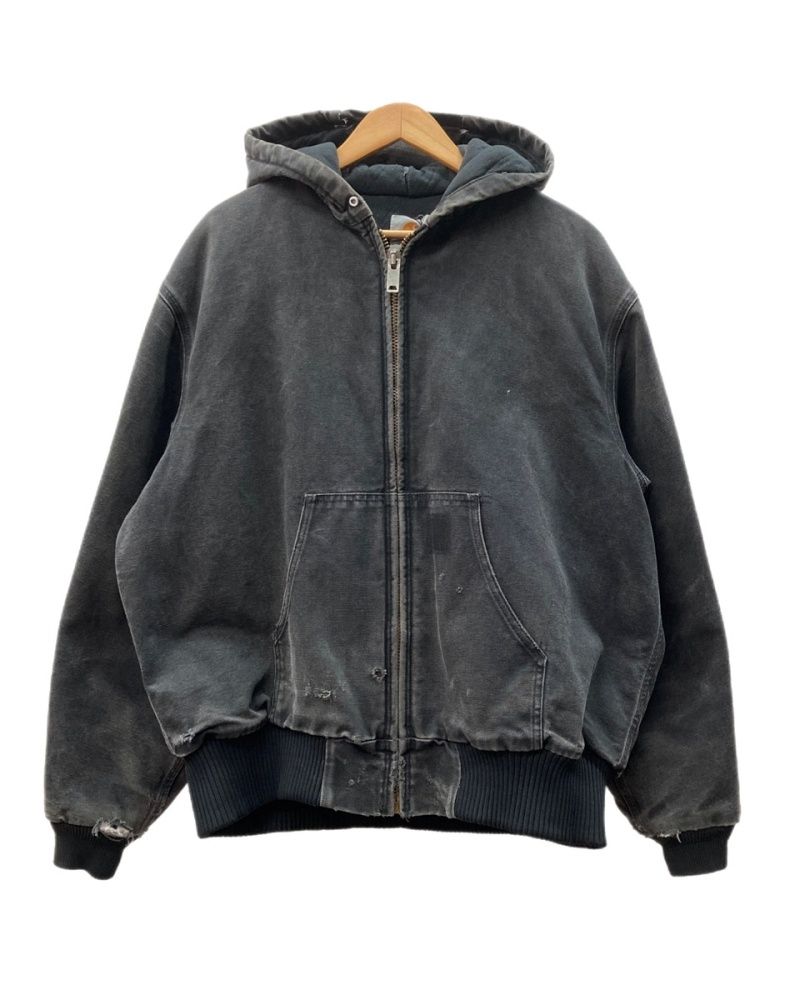 カーハート Carhartt 90s Active Jacket アクティブ ジャケット ジップアップ ダック地 ワーク フーディー 裏キルティング アウター 黒 ジャケット 無地 ブラック 104MT-3230 16,940円
