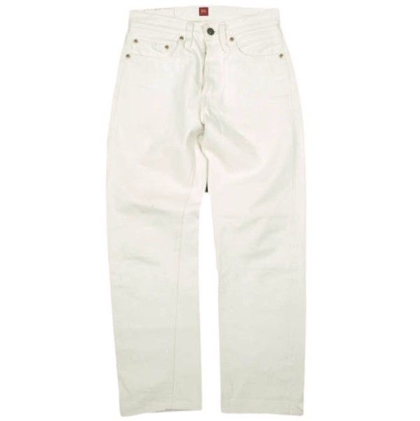 RESOLUTE リゾルト 日本製 AA710 Tight Straight(66モデル) 10周年記念カラー ホワイトセルビッチデニムパンツ W28 WHITE ボタンフライ ジーンズ ボトムス g26763