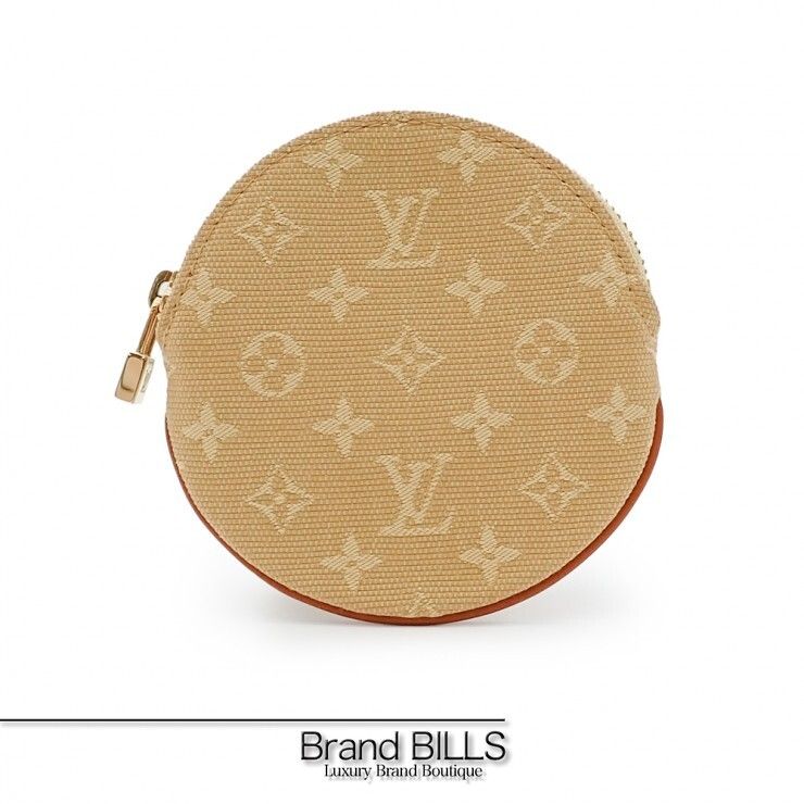 未使用品 LOUIS VUITTON ルイ ヴィトン ポルトモネ・ロン コインケース 小銭入れ CT1024 モノグラム・ミニ 丸形 ベージュ系 ゴールド金具 レディース